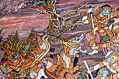 Detail from a mural painting with a 'Ramakien' motif - Thai version of the Indian Ramayana - from the temple complex of the Emerald Buddha, Bangkok (late 18th century) 